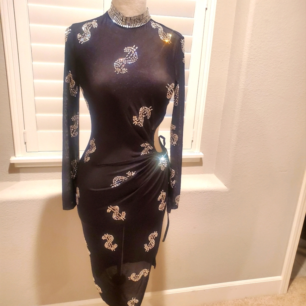 Black sheer sexy dress!